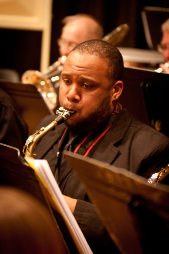 Musician in a thoughtful moment during the concert