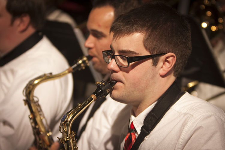 Musicians performing during the Christmas concert